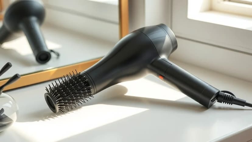 Fön med borste som underlättar styling