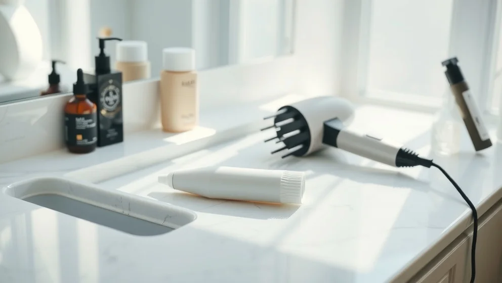 Hårfön med diffuser för lockigt hår